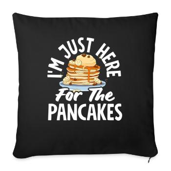 Je ne suis là que pour les crêpes - Housse de coussin décorative 45 x 45 cm - noir - Devant