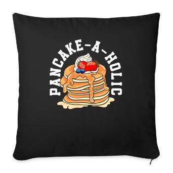 Crêpes Plaisir des crêpes - Housse de coussin décorative 45 x 45 cm - noir - Devant