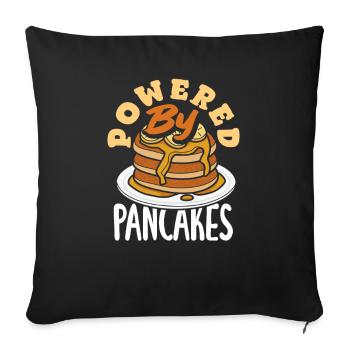 Alimenté par Pancakes Breakfast Joy - Housse de coussin décorative 45 x 45 cm - noir - Devant