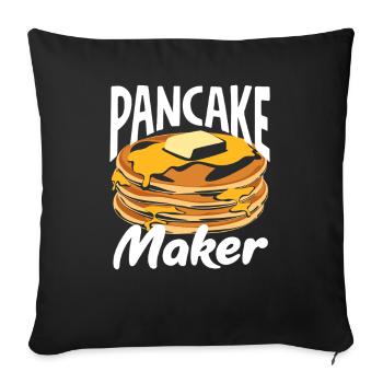 Pancake Master: Pancake Maker Fun - Sofa pillowcase 17,3'' x 17,3'' (45 x 45 cm) - black - Front