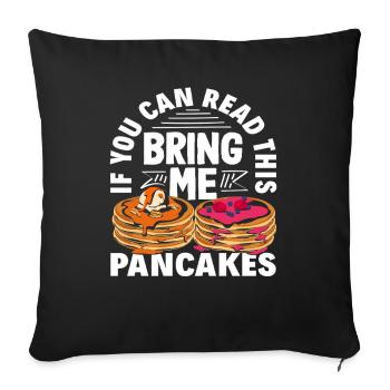 Les crêpes m’apportent de la joie - Housse de coussin décorative 45 x 45 cm - noir - Devant