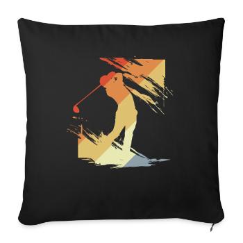 Vintage Golf - Housse de coussin décorative 45 x 45 cm - noir - Devant