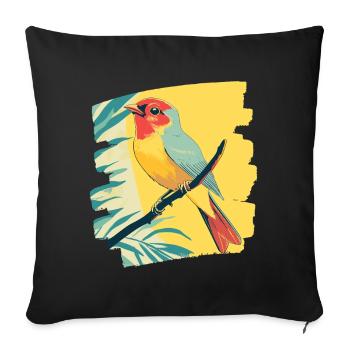 Canari - Housse de coussin décorative 45 x 45 cm - noir - Devant