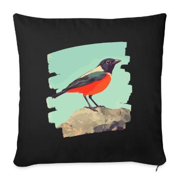 Canari - Housse de coussin décorative 45 x 45 cm - noir - Devant