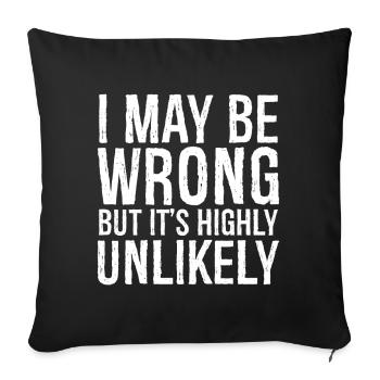 I may be wrong but it's highly unlikely - Sofa pillowcase 17,3'' x 17,3'' (45 x 45 cm) - black - Front