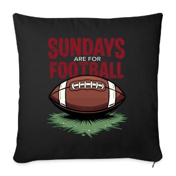 Sundays Are for Football American Football - Sofakissenbezug 45 x 45 cm - Schwarz - Vorne