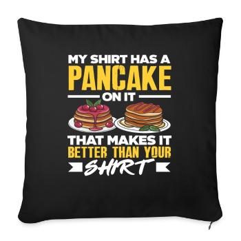 Les crêpes améliorent votre tenue - Housse de coussin décorative 45 x 45 cm - noir - Devant