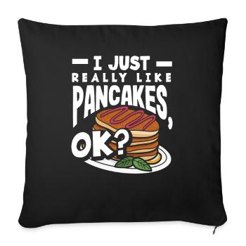 Les crêpes J’aime les crêpes, d’accord ? - Housse de coussin décorative 45 x 45 cm - noir - Devant
