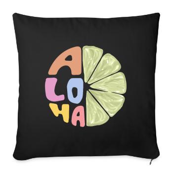 Aloha - Sofakissenbezug 45 x 45 cm - Schwarz - Vorne