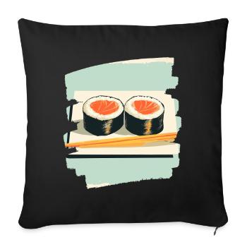 Sushi - Housse de coussin décorative 45 x 45 cm - noir - Devant