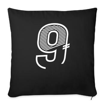 Nummer 9 Sport Trikot 9. Geburtstag - Sofakissenbezug 45 x 45 cm - Schwarz - Vorne