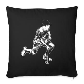 Joueurs de hockey sur gazon - Housse de coussin décorative 45 x 45 cm - noir - Devant