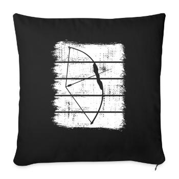 Chasse à l’arc - Housse de coussin décorative 45 x 45 cm - noir - Devant