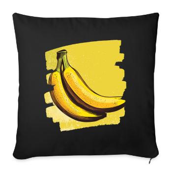 Banane - Housse de coussin décorative 45 x 45 cm - noir - Devant