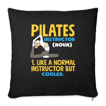 Pilates Trainer Nomen Cool Und Locker - Sofakissenbezug 45 x 45 cm - Schwarz - Vorne
