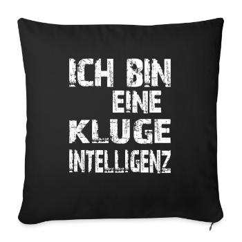 AI Saying I'm a Smart Intelligence - Sofa pillowcase 17,3'' x 17,3'' (45 x 45 cm) - black - Front