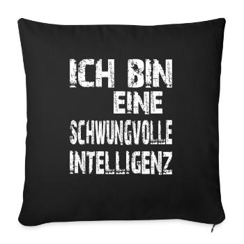 L’IA dit : Je suis une intelligence radicale - Housse de coussin décorative 45 x 45 cm - noir - Devant