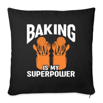 Baking Bakery Baker - Sofakissenbezug 45 x 45 cm - Schwarz - Vorne