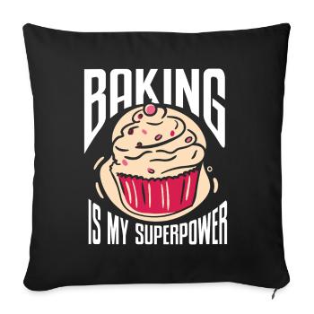 Baking Bakery Baker - Sofakissenbezug 45 x 45 cm - Schwarz - Vorne