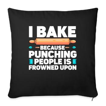 Baking Bakery Baker - Sofakissenbezug 45 x 45 cm - Schwarz - Vorne