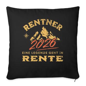 Rentner 2026 - Sofakissenbezug 45 x 45 cm - Schwarz - Vorne