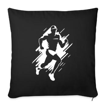 Jogger Graphic - Sofa pillowcase 17,3'' x 17,3'' (45 x 45 cm) - black - Front