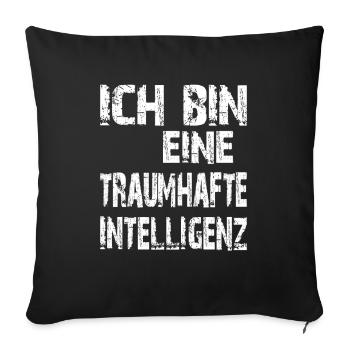 AI Saying: I am a dreamlike intelligence - Sofa pillowcase 17,3'' x 17,3'' (45 x 45 cm) - black - Front