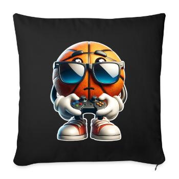 Basketball Gaming Gamer - Sofa pillowcase 17,3'' x 17,3'' (45 x 45 cm) - black - Front