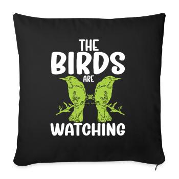 Bird Watching Cute Bird Lover - Sofakissenbezug 45 x 45 cm - Schwarz - Vorne