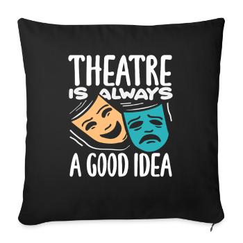 Musical lovers theater is always a good idea - Sofa pillowcase 17,3'' x 17,3'' (45 x 45 cm) - black - Front
