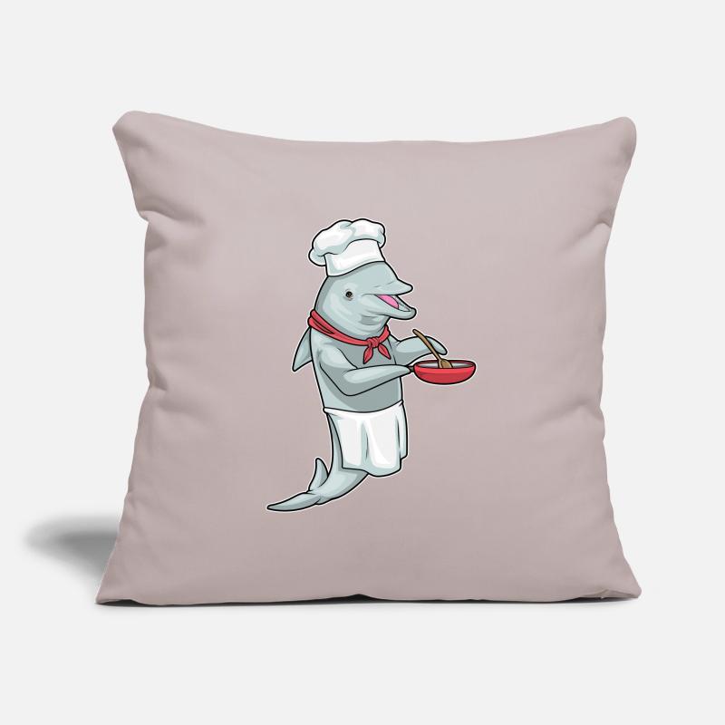 Cuisson à la poêle Dolphin Housse de coussin décorative 45 x 45 cm