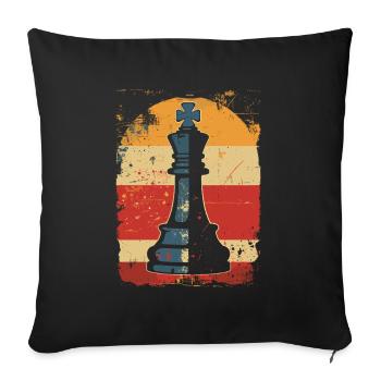 Chess piece Steamwave - Sofa pillowcase 17,3'' x 17,3'' (45 x 45 cm) - black - Front