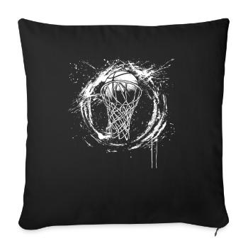 Basketball hoop - Sofa pillowcase 17,3'' x 17,3'' (45 x 45 cm) - black - Front