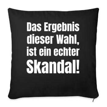 Le résultat de cette élection est un véritable scandale ! - Housse de coussin décorative 45 x 45 cm - noir - Devant
