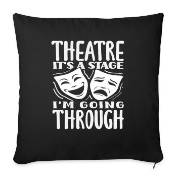 Comédie musicale Lover Théâtre Scène Émotion - Housse de coussin décorative 45 x 45 cm - noir - Devant