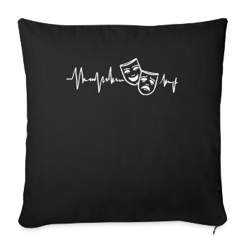 Musical Lover Heartbeat Masks - Sofa pillowcase 17,3'' x 17,3'' (45 x 45 cm) - black - Front