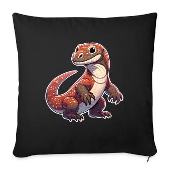 Komodo Dragon - Sofa pillowcase 17,3'' x 17,3'' (45 x 45 cm) - black - Front