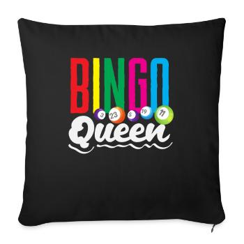 Bingo Queen Player Colorful - Sofa pillowcase 17,3'' x 17,3'' (45 x 45 cm) - black - Front
