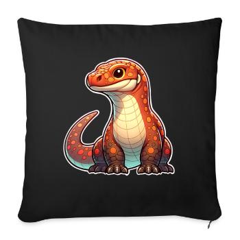 Komodo Dragon - Sofa pillowcase 17,3'' x 17,3'' (45 x 45 cm) - black - Front