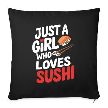 Sushi - Housse de coussin décorative 45 x 45 cm - noir - Devant