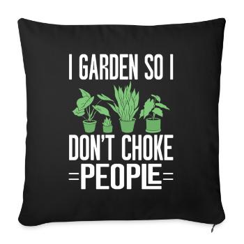 Gardening Horticulture Gardener - Sofakissenbezug 45 x 45 cm - Schwarz - Vorne