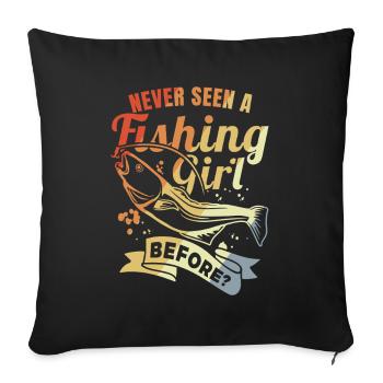 Angel Girl - Sofa pillowcase 17,3'' x 17,3'' (45 x 45 cm) - black - Front
