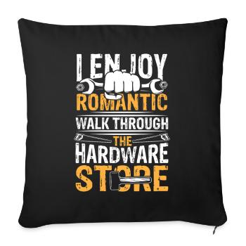 Romantic walk through hardware store - Sofakissenbezug 45 x 45 cm - Schwarz - Vorne
