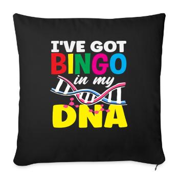 Les joueurs de bingo découvrent dans mon ADN - Housse de coussin décorative 45 x 45 cm - noir - Devant