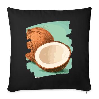 Kokosnuss Coconut - Sofa pillowcase 17,3'' x 17,3'' (45 x 45 cm) - black - Front