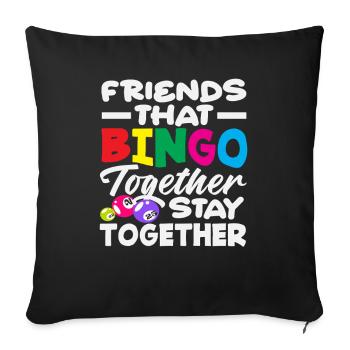 Bingo Players Friends Together Together - Sofa pillowcase 17,3'' x 17,3'' (45 x 45 cm) - black - Front