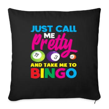Joueur de bingo Call Me Pretty - Housse de coussin décorative 45 x 45 cm - noir - Devant
