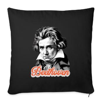 Composer Beethoven Portrait Classical Music - Sofa pillowcase 17,3'' x 17,3'' (45 x 45 cm) - black - Front