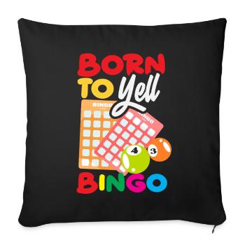 Bingo Players Born to Call - Sofa pillowcase 17,3'' x 17,3'' (45 x 45 cm) - black - Front