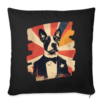 Bull Terrier Fighting Dog - Sofa pillowcase 17,3'' x 17,3'' (45 x 45 cm) - black - Front